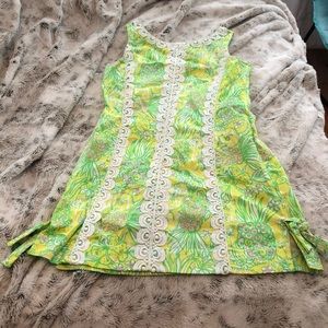 Green and yellow lily Pulitzer dress